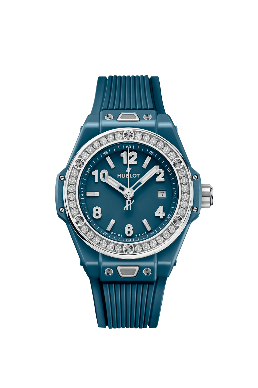 Big Bang One Click Petrol Blue Ceramic Diamonds 33mm
