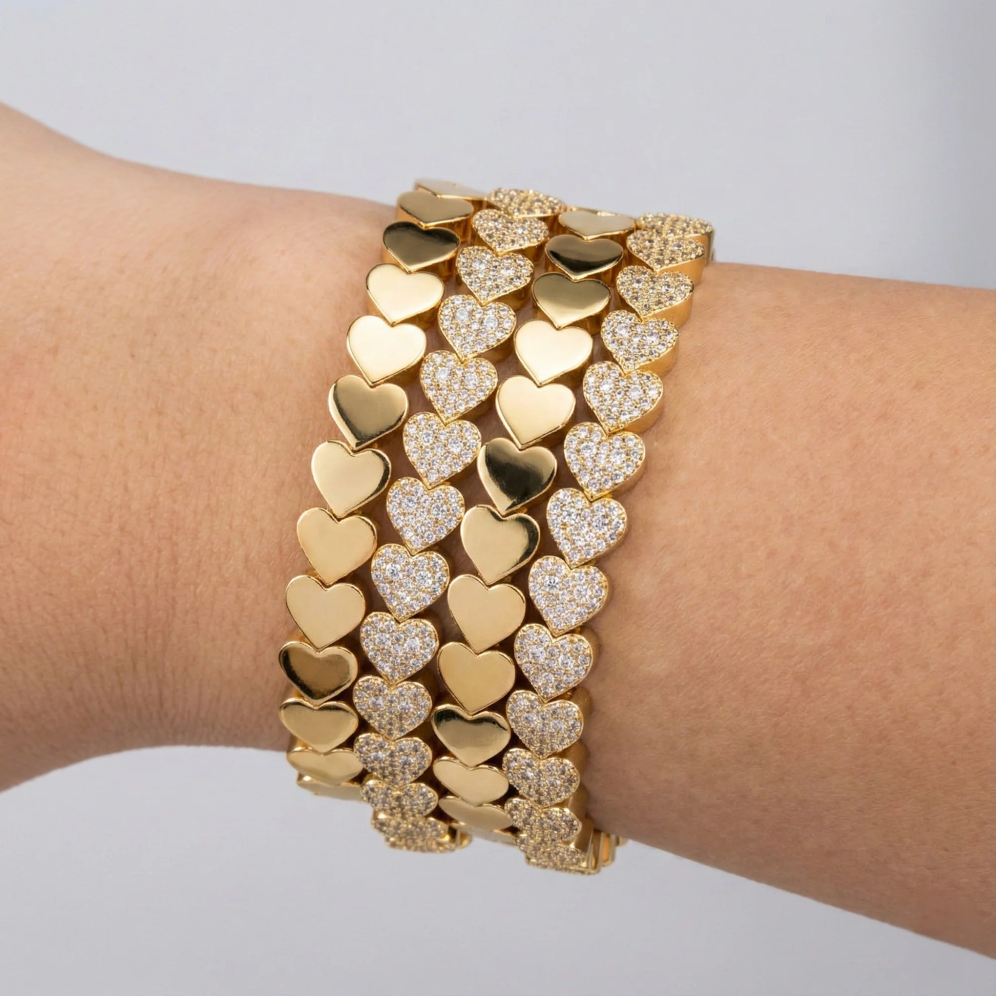 The Pavé Heart Bracelet by Orloveria